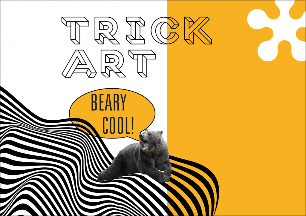 Trick art bearly cool