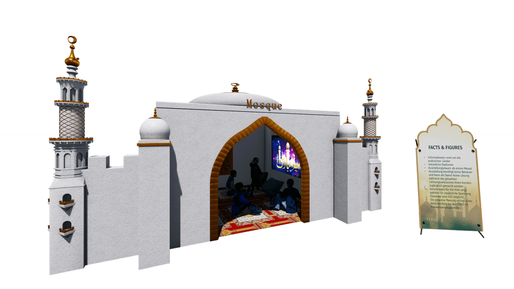 nachgebaute Moschee Ausstellung Case Study