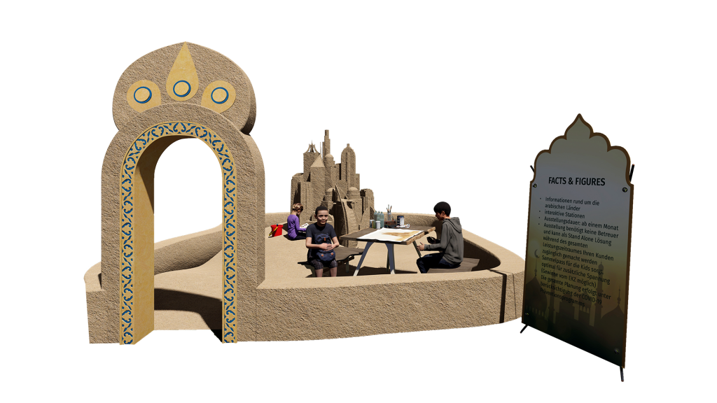 Strand 3D-Visualisierung Arabian Dreams Ausstellung