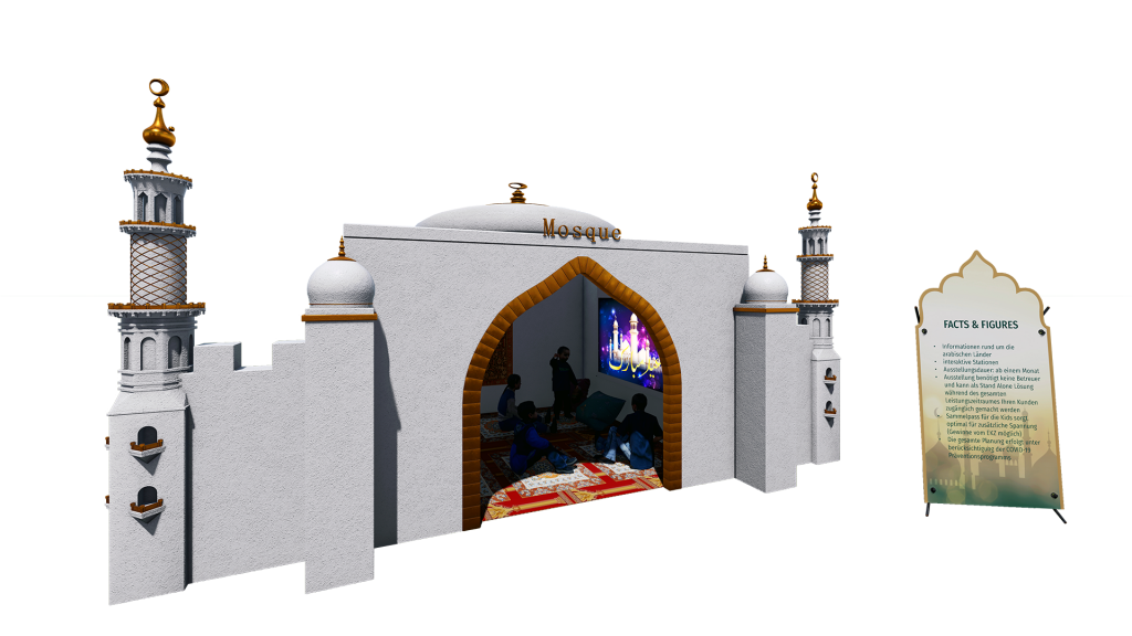 Moschee 3D freigestellt Arabian Dreams Ausstellung